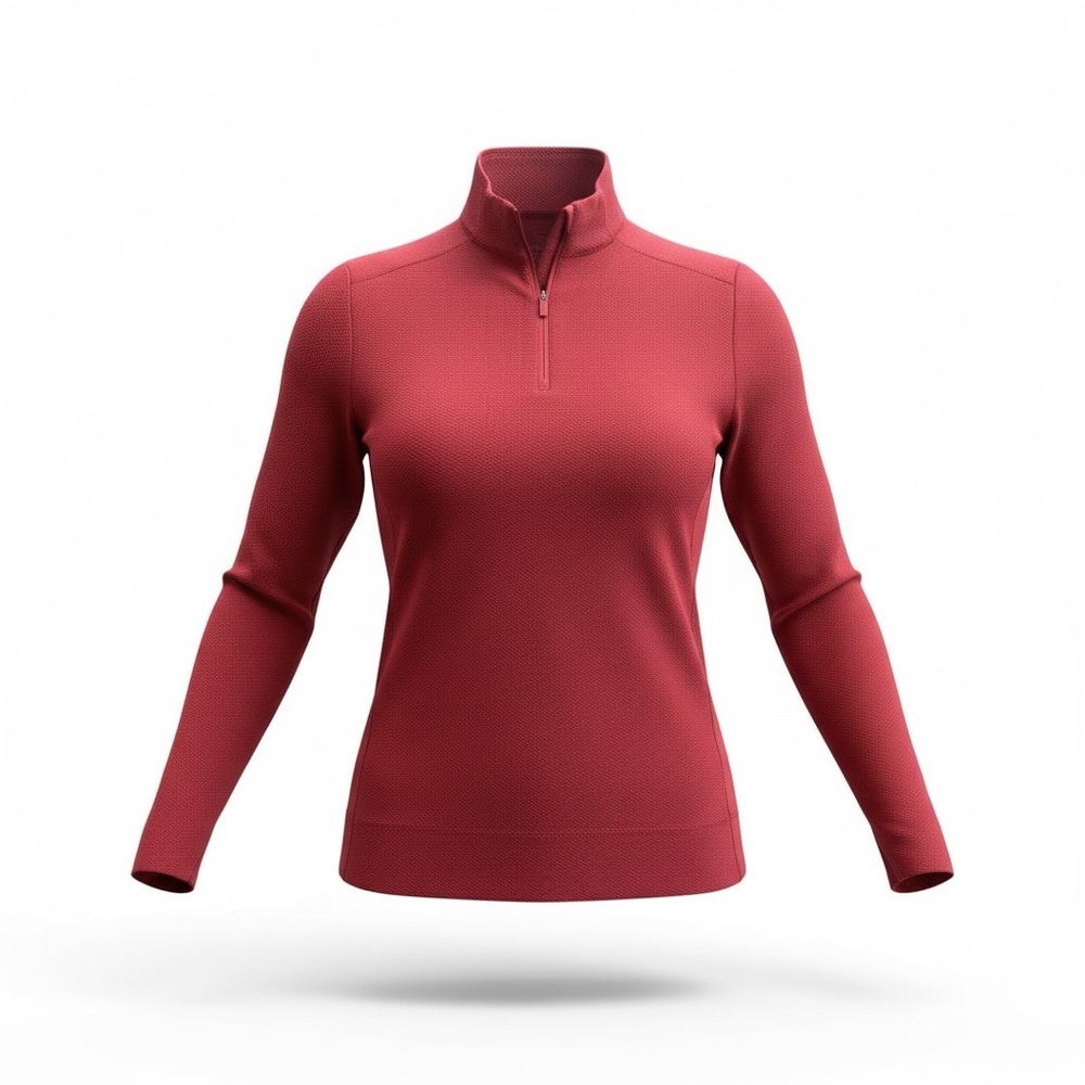 Nike Women's Long Sleeve Quarter-Zip Pullover - Red